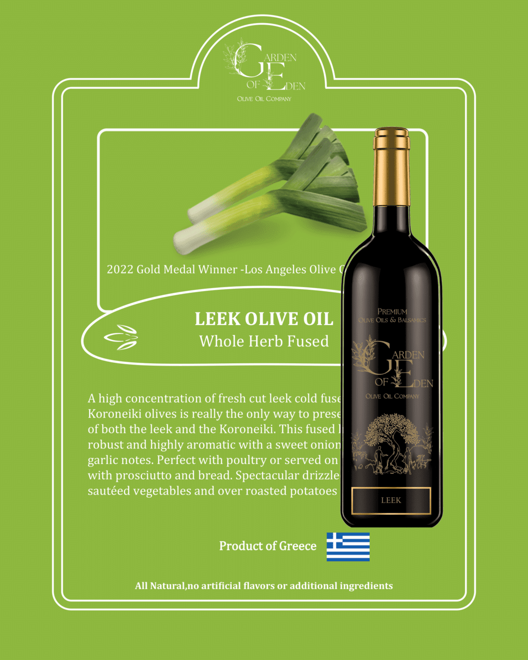 leek olive oil