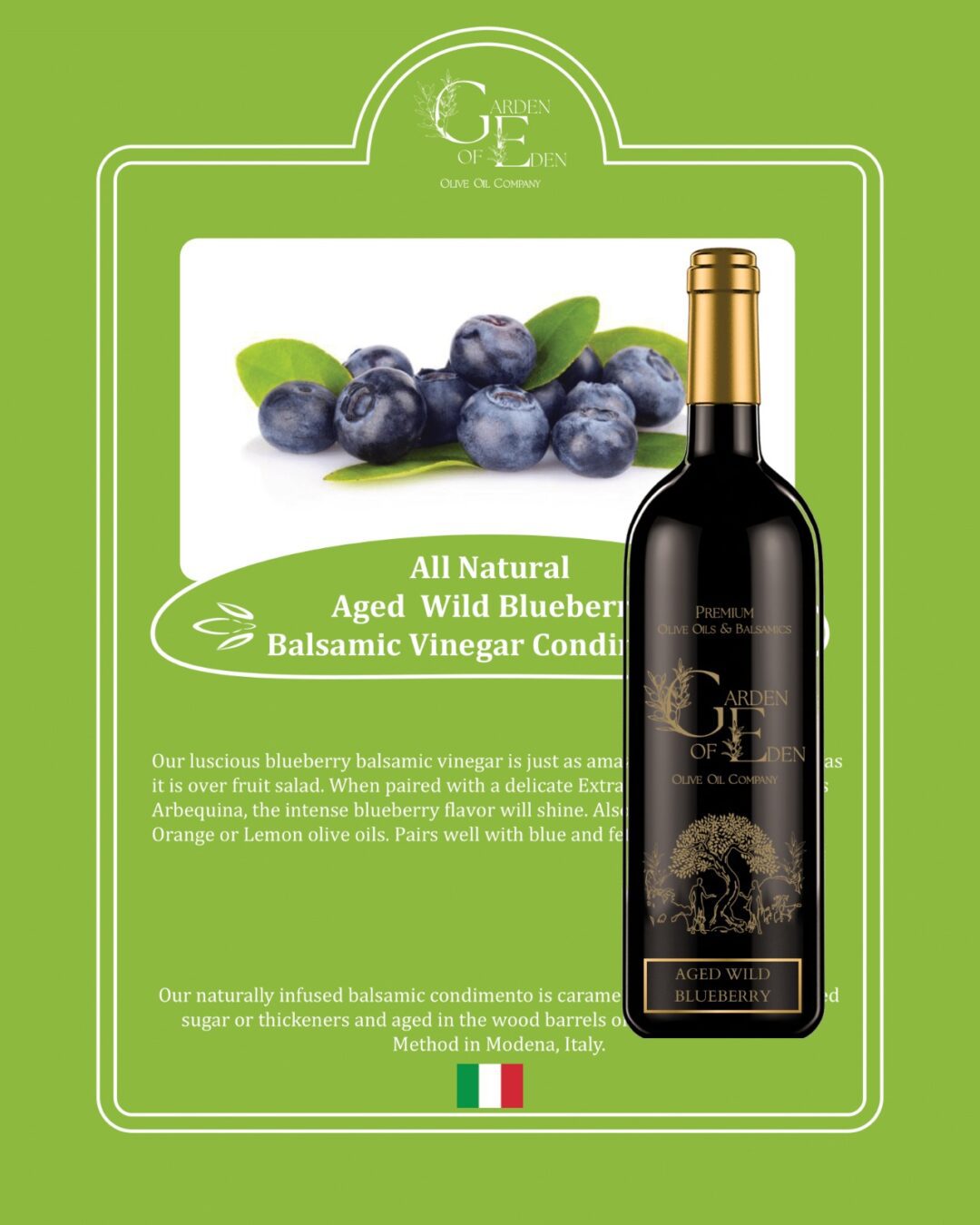 aged wild blueberry dark balsamic vinegar