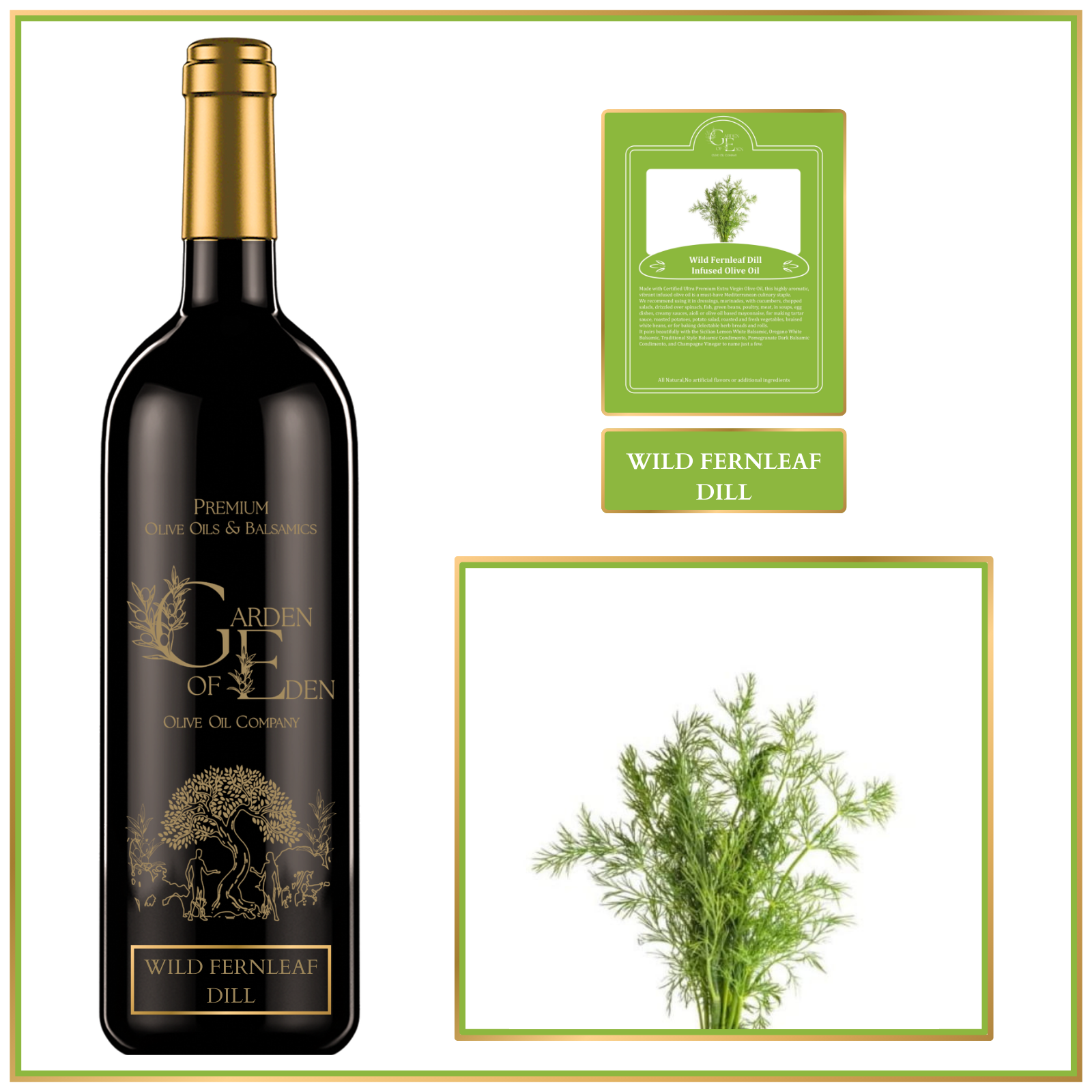 Wild Fernleaf Dill Infused Olive Oil