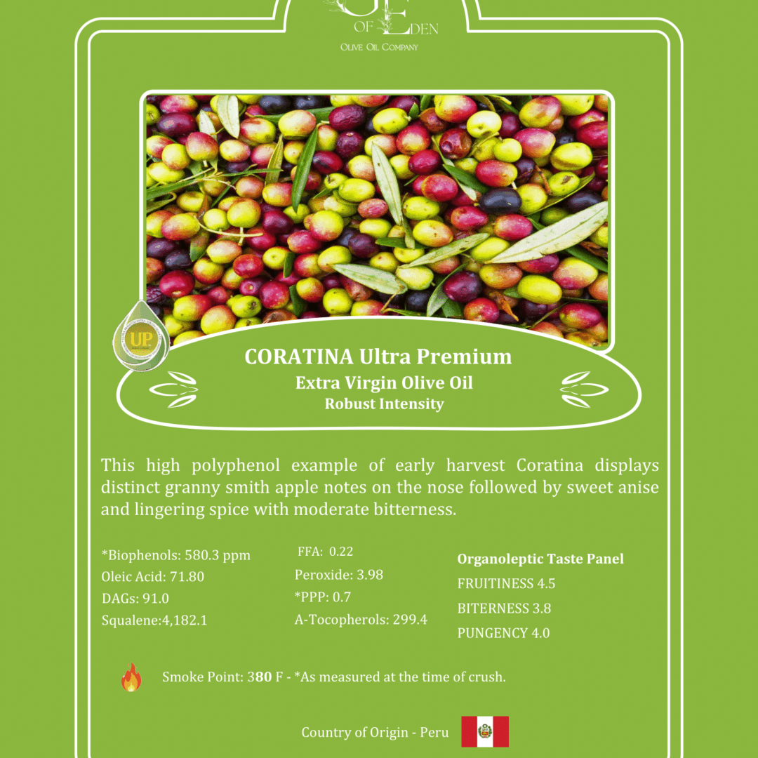 coratina extra virgin olive oil (peru) – robust