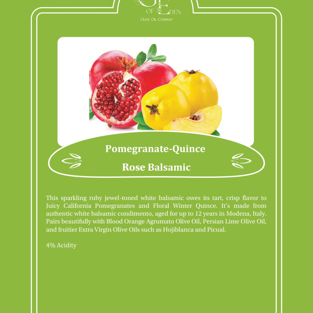Pomegranate-Quince Rose Balsamic Vinegar