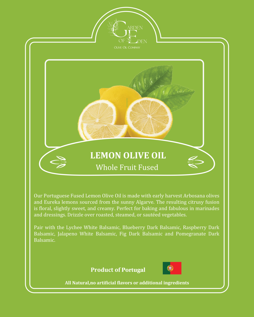 Lemon Fused Olive Oil from Portugal - Image 2