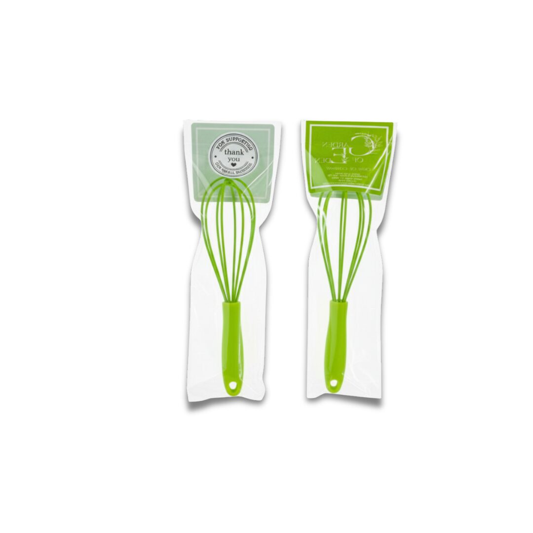 green mini silicone balloon whisk | heat resistant, non stick