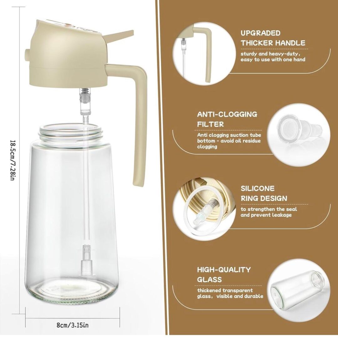 2 in 1 sprayer bottle for olive oils vinegars