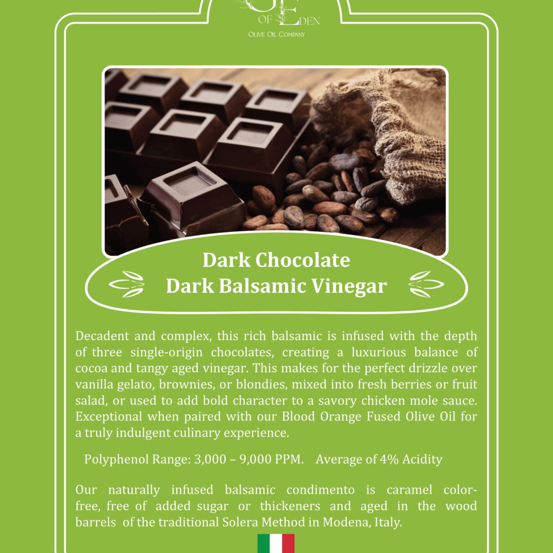 dark chocolate dark balsamic vinegar