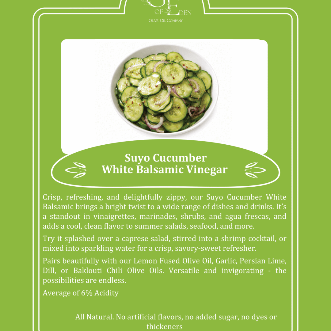Suyo Cucumber White Balsamic Vinegar