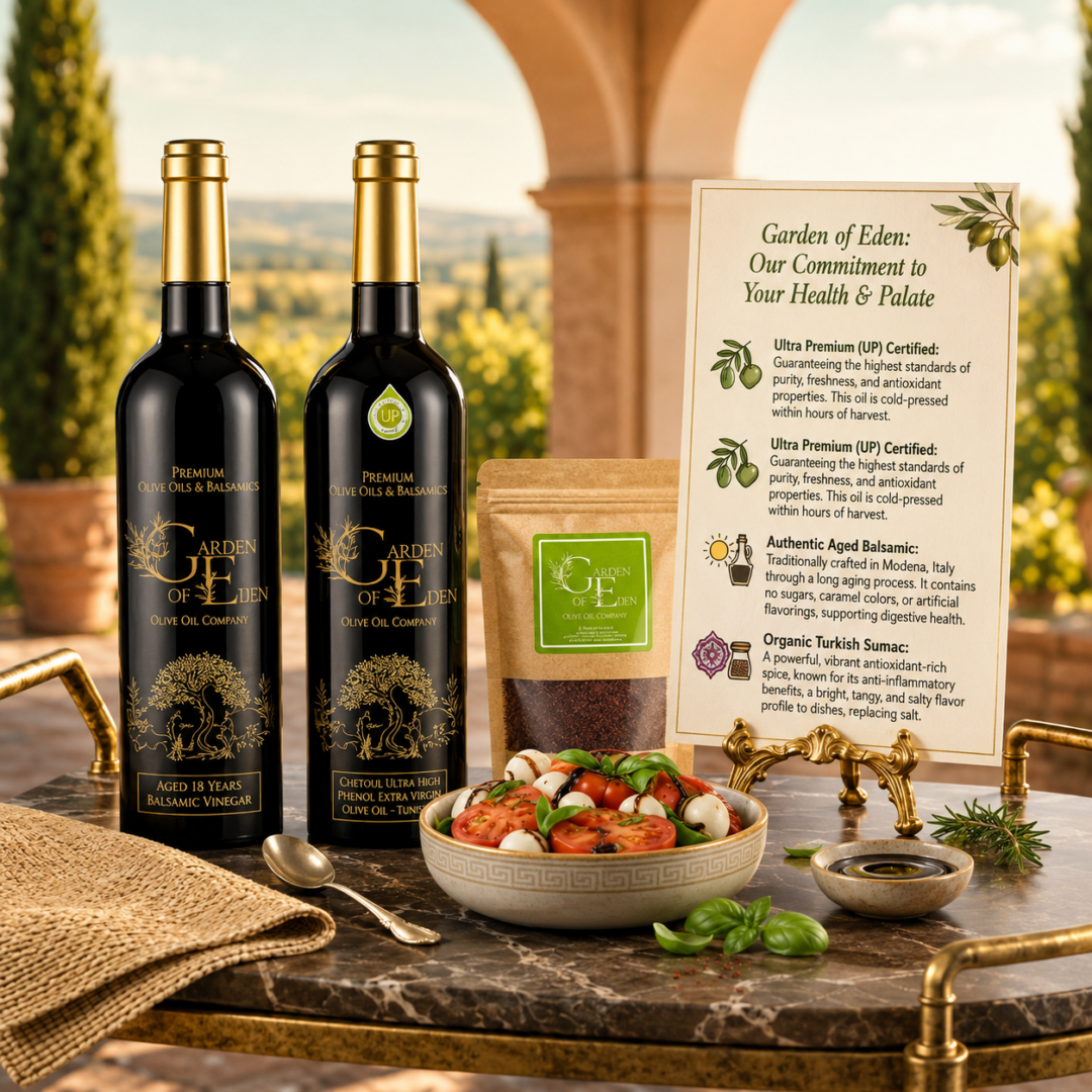 healthy olive oil,polyphenol rich olive oil,salad olive oil,balsamic vinegar,Tunisian Chetoui High-Phenol EVOO
